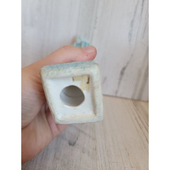 Ceramic blue speckled mother Mary religious statue - Picture 10 of 10